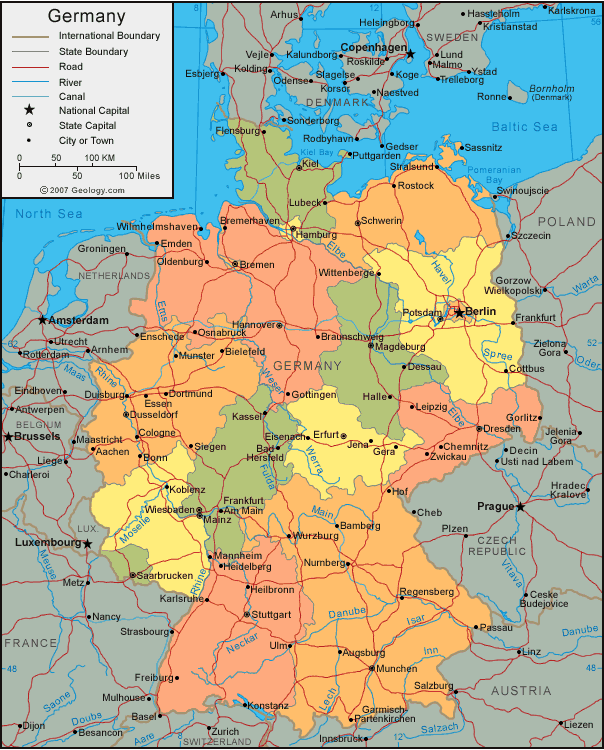 Boundary Map of Germany
