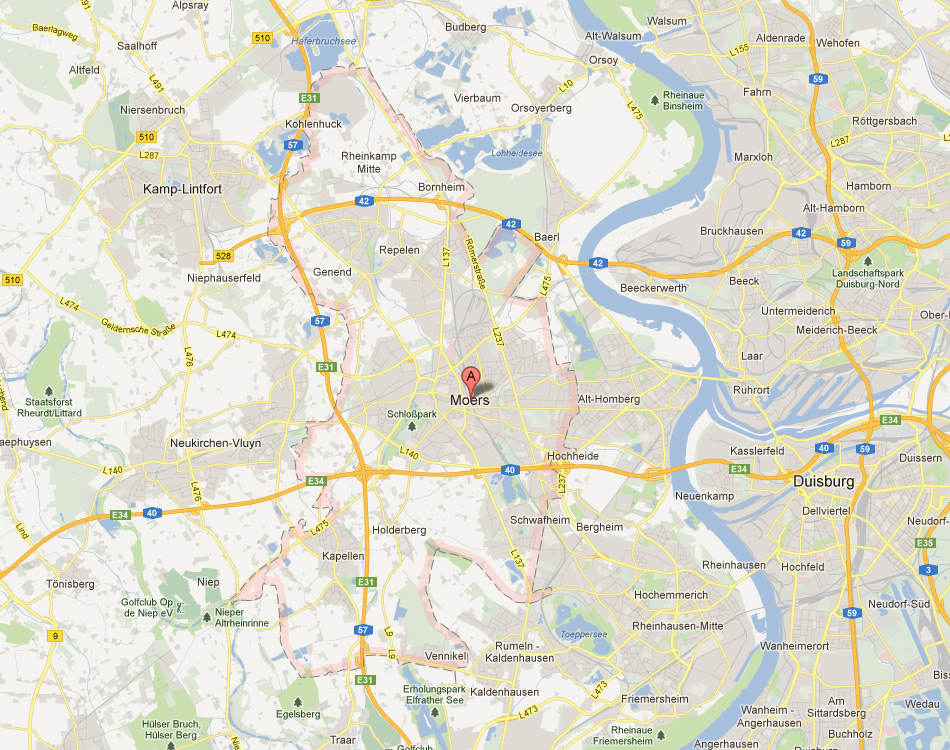 map of Moers