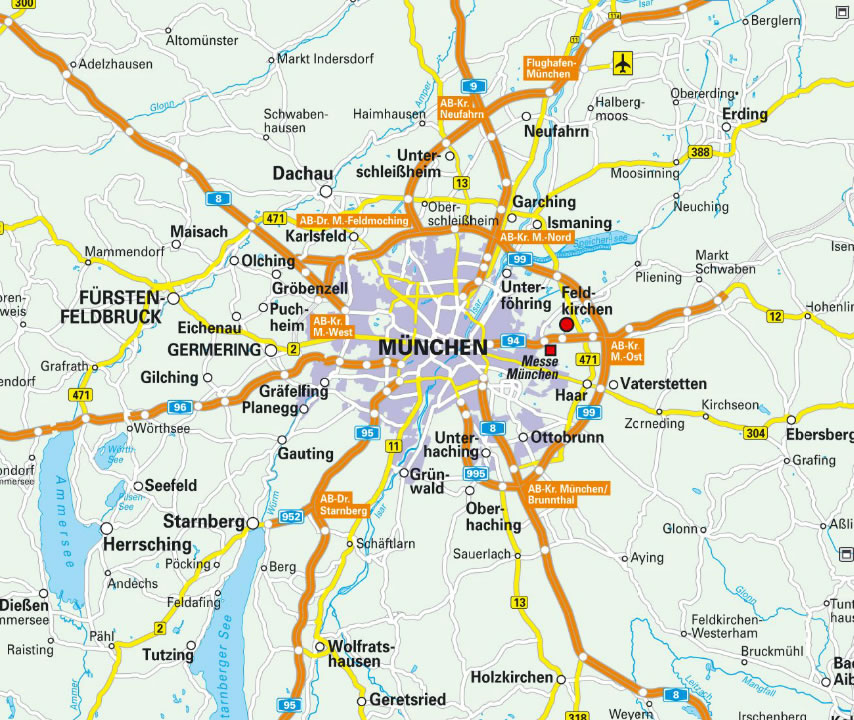 Munchen regional map