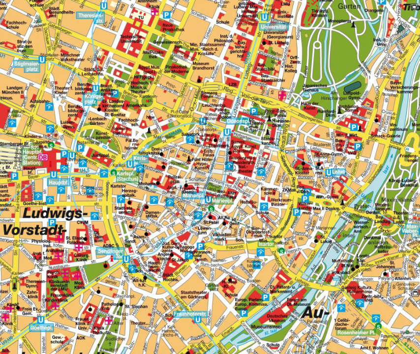 Munchen city center map