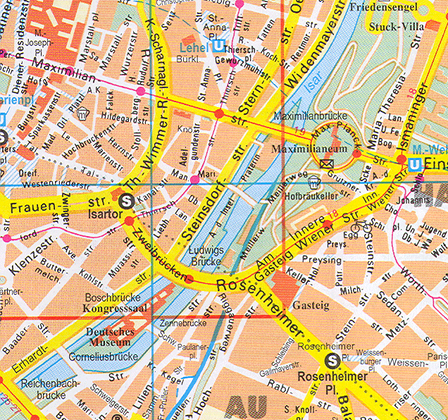 Munchen downtown map