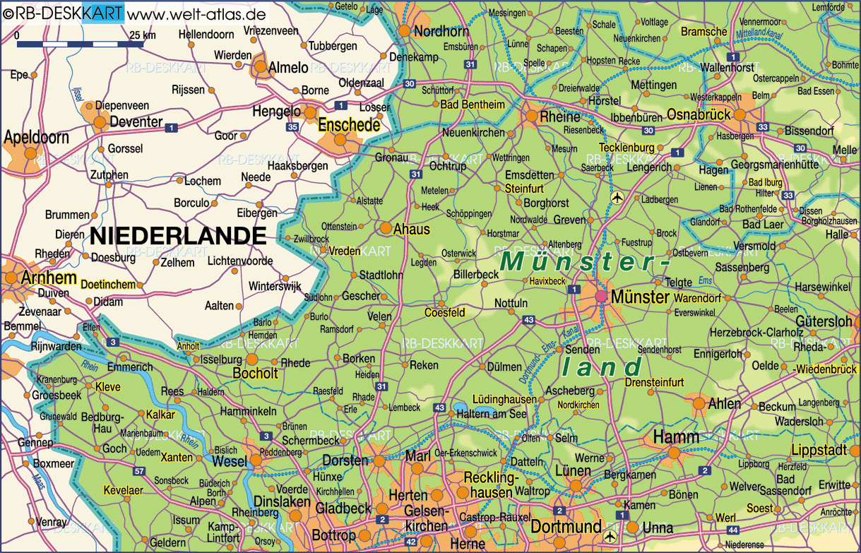 Recklinghausen regions map
