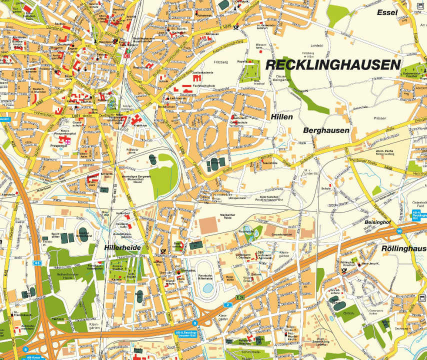 Recklinghausen map