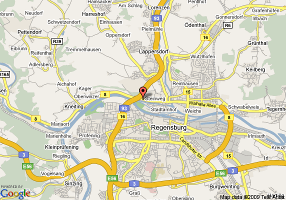 Regensburg hotels map