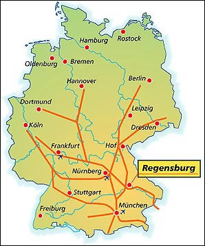 deutschland Regensburg map