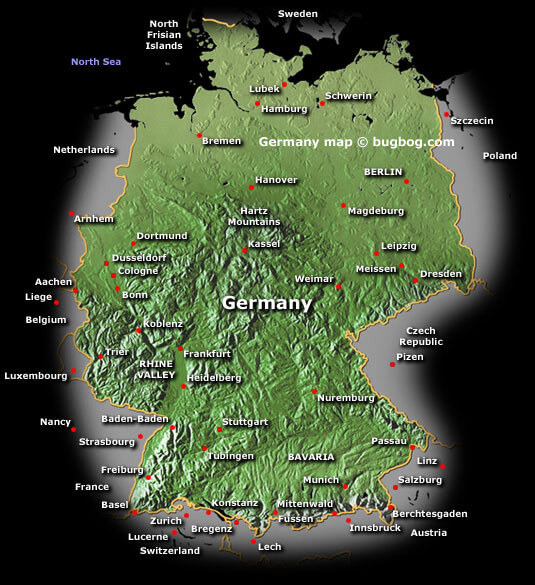 satellite mapf of germany
