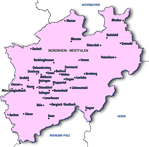 nordrhein westfalen Solingen map