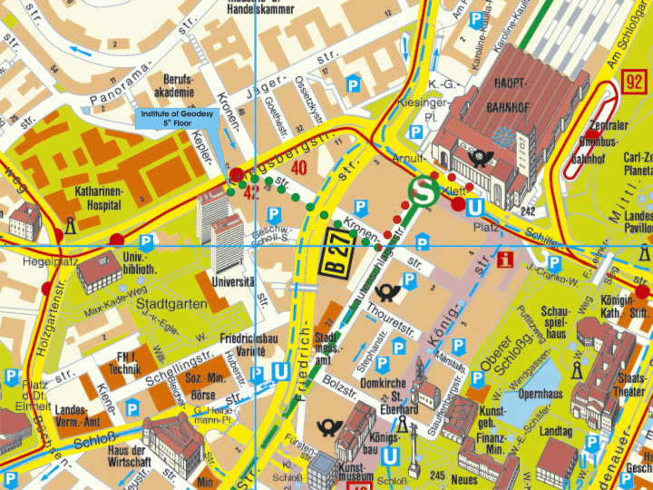 Stuttgart tourism map