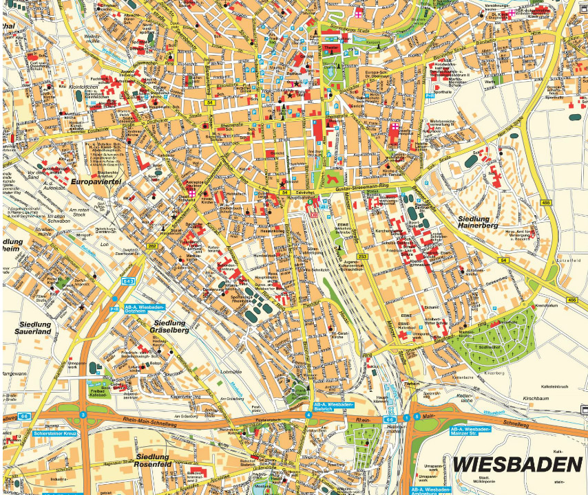 Wiesbaden map
