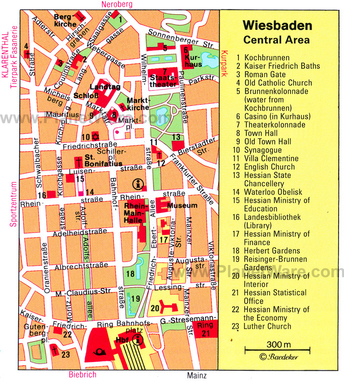 wiesbaden downtown map