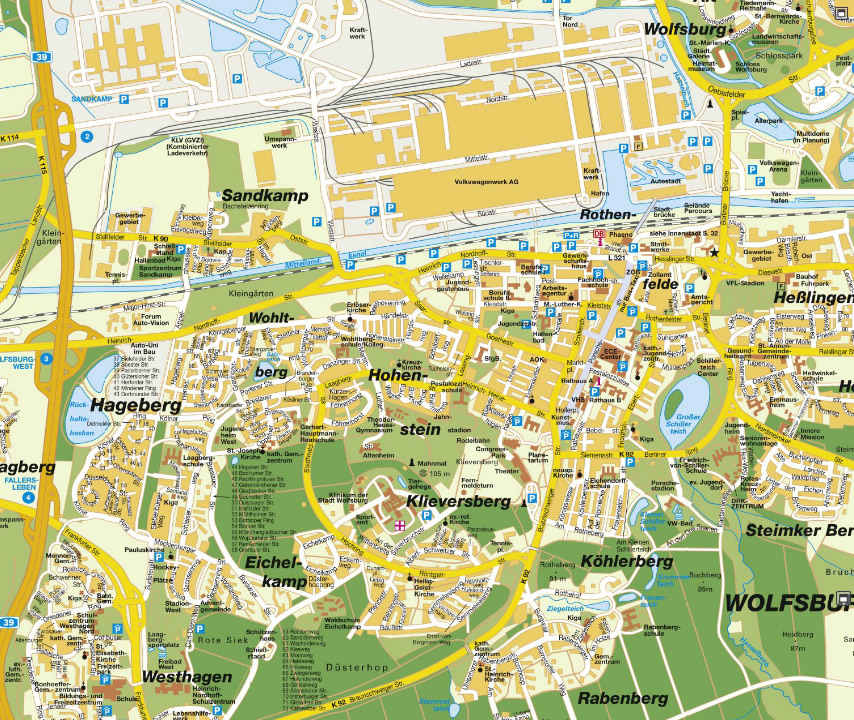 Wolfsburg map