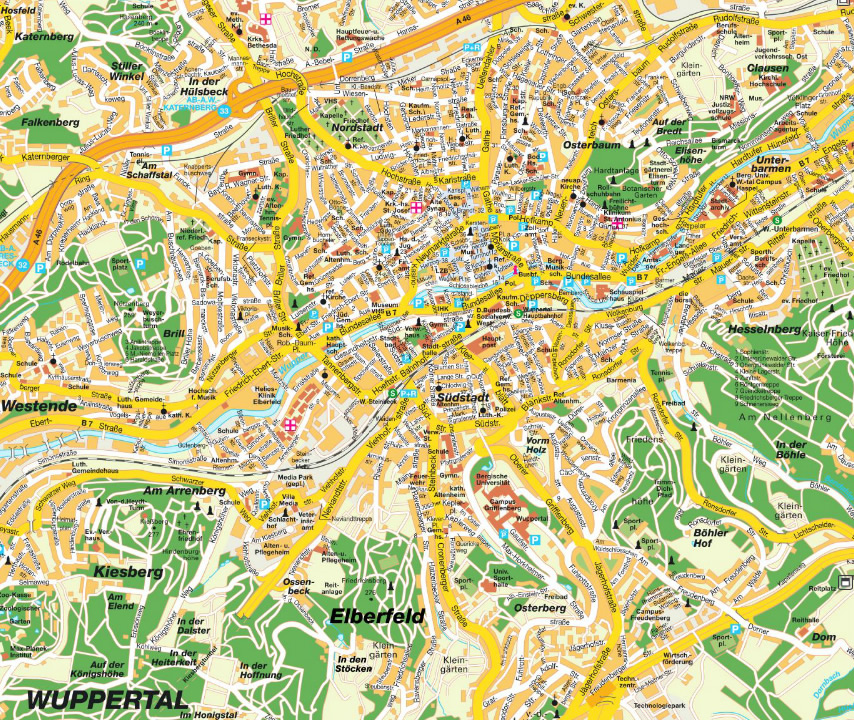 Wuppertal map