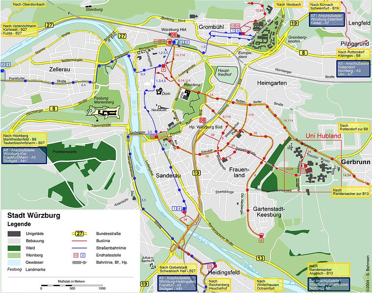 Wurzburg center map