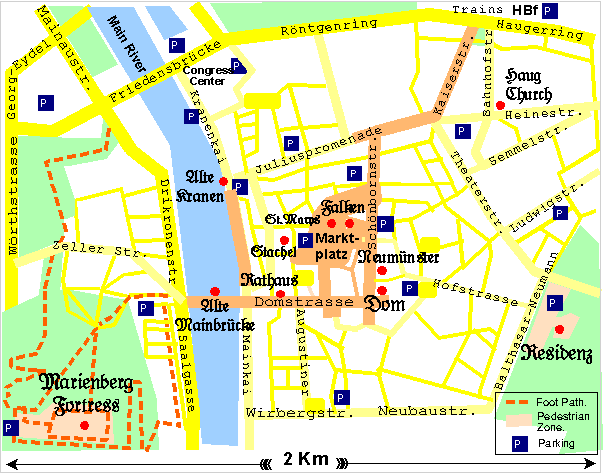 Wurzburg street map