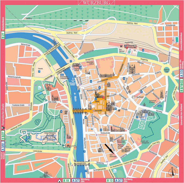 Würzburg Tourist Map