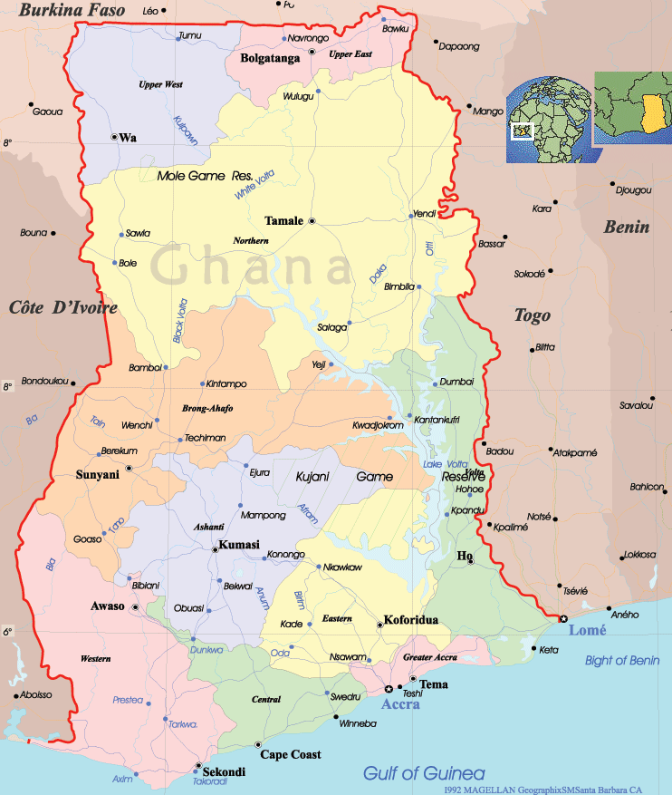 map ghana