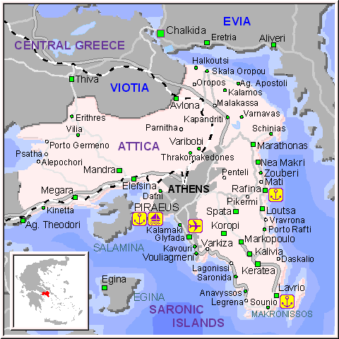 athens map