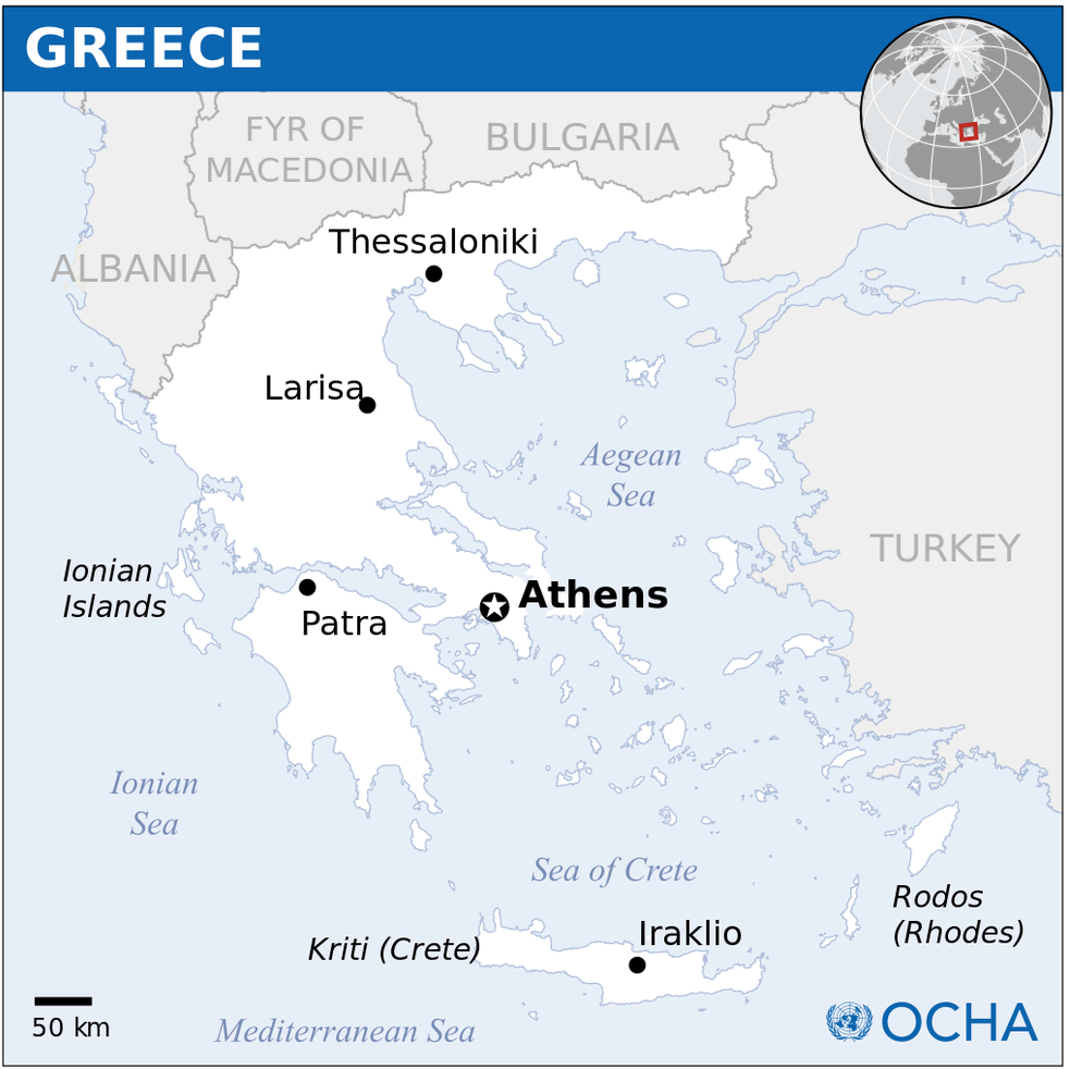 greece location map