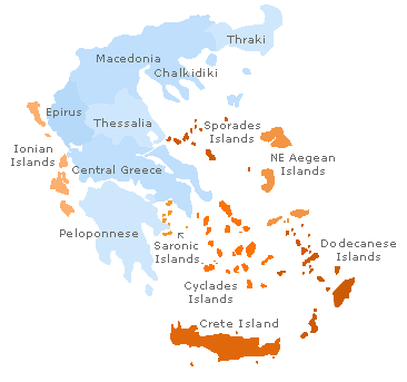 greece map islands