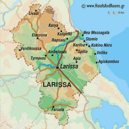 Larissa province map