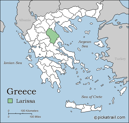 larissa greece map
