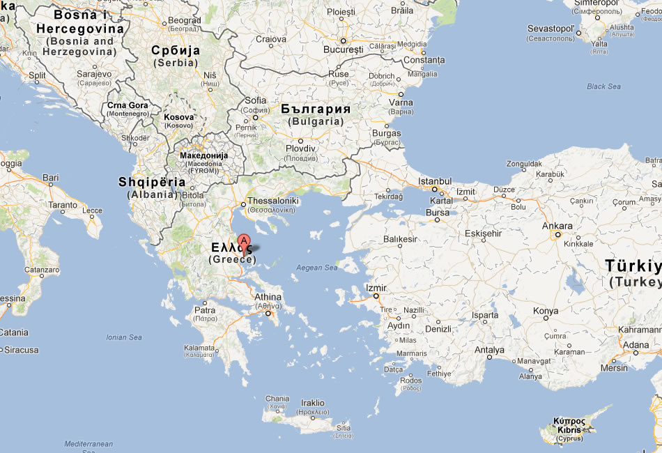 map of Volos greece