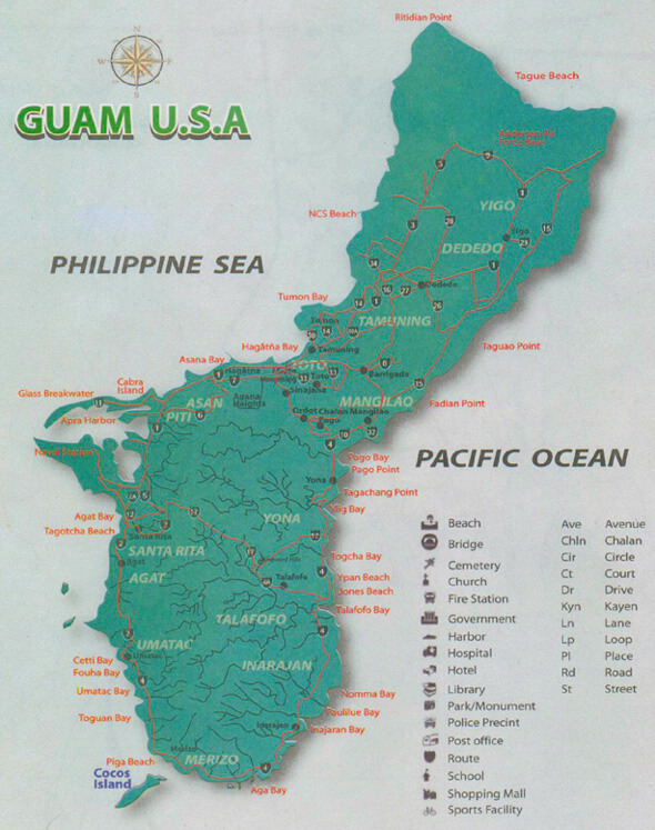 guam map