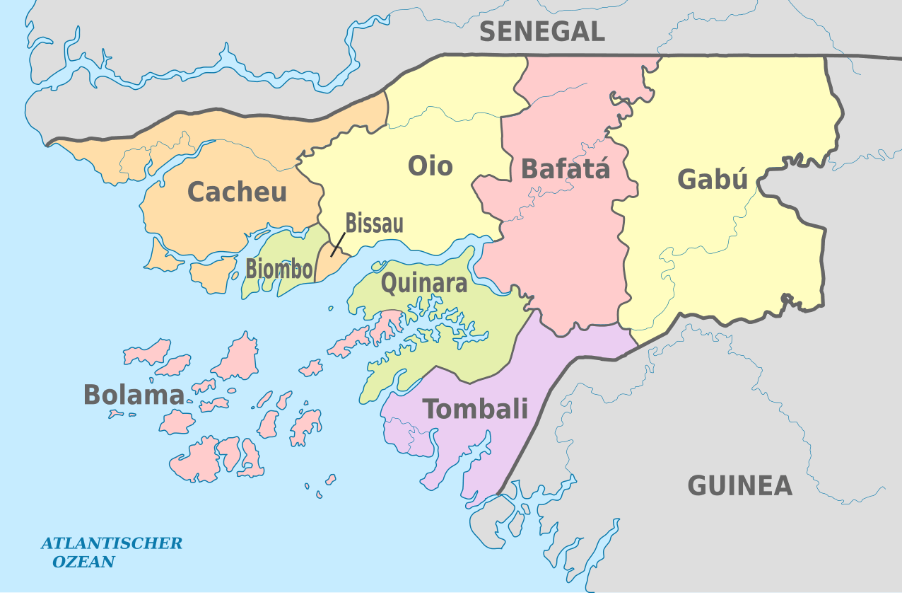 guinea bissau provinces map