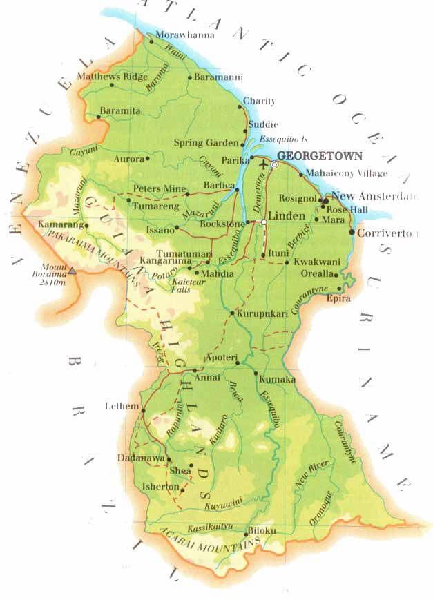 guyana map