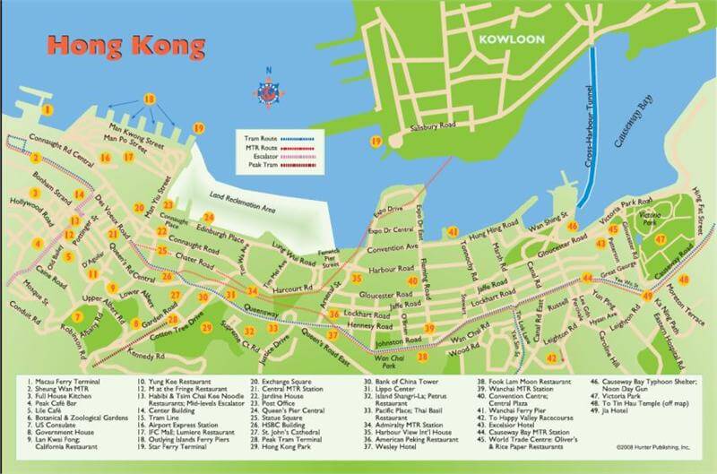 hong kong city center map