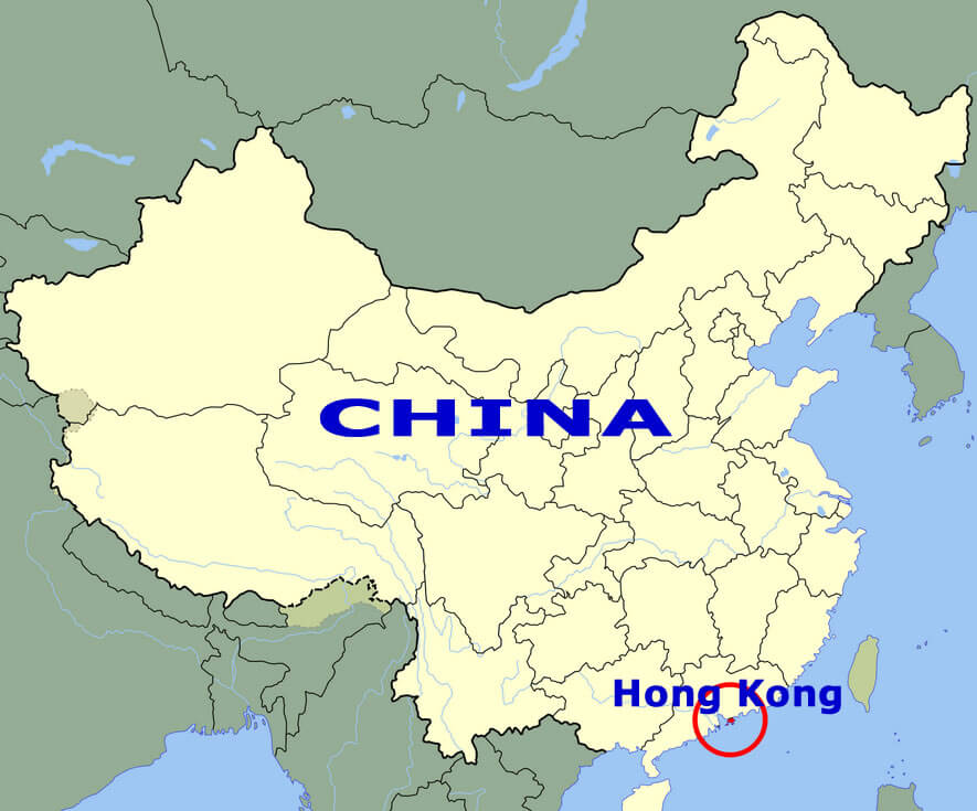 hong kong map china