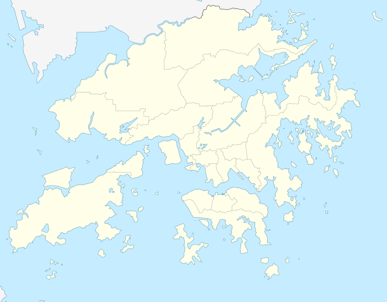 hong kong blank location map