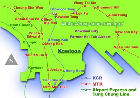 Kowloon area map