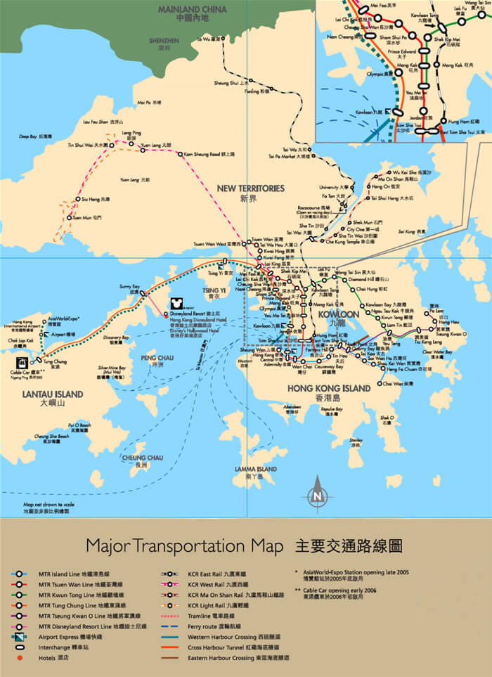 transportation map of hong kong