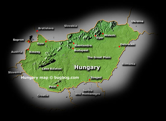 hungary cities map
