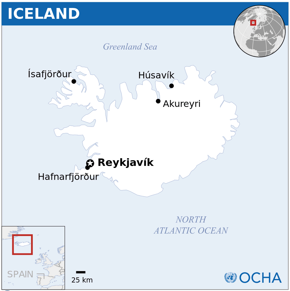iceland location map