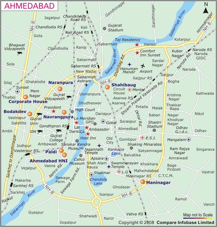 ahmedabad map
