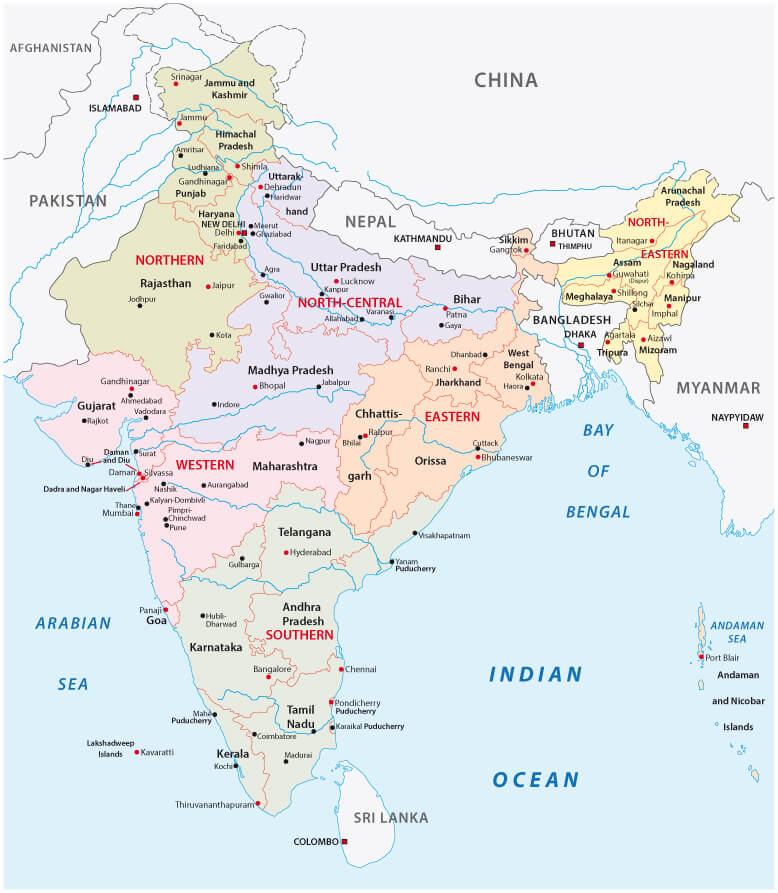 India Administrative and political Map