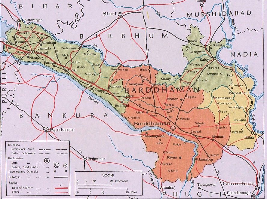bardhaman Asansol map