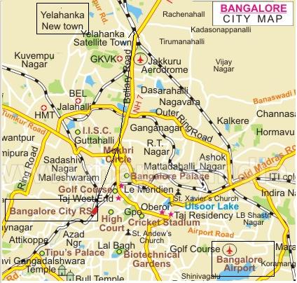 Route Map Of Bangalore Bangalore Map
