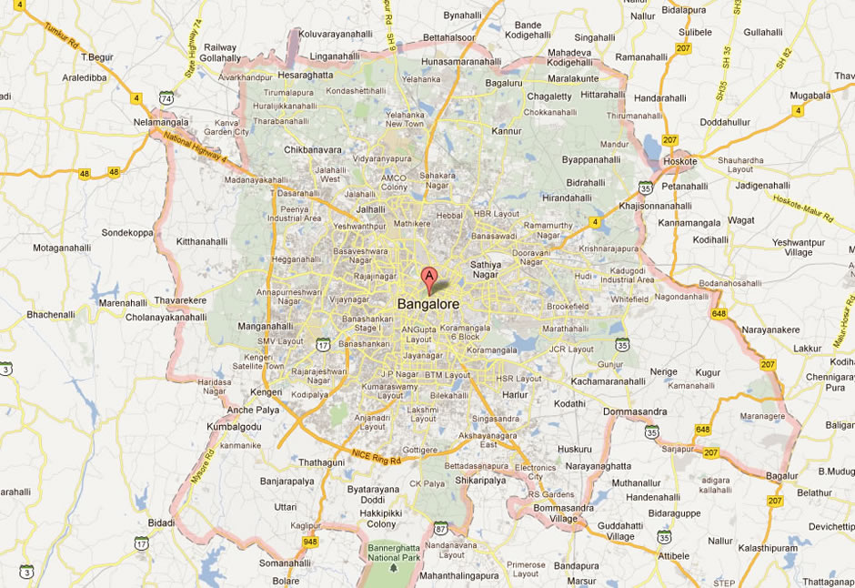 map of bangalore