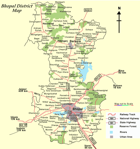 Bhopal province map