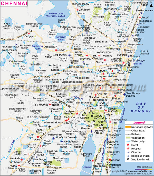 map of chennai