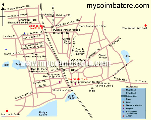 Coimbatore districts map