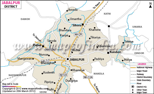 jabalpur district map