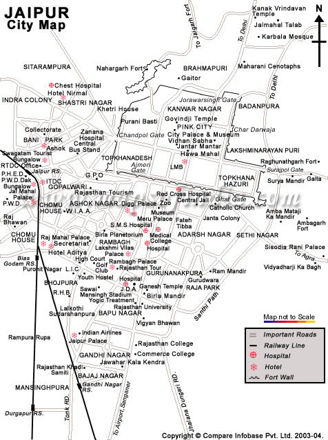 Jaipur Tourist Map
