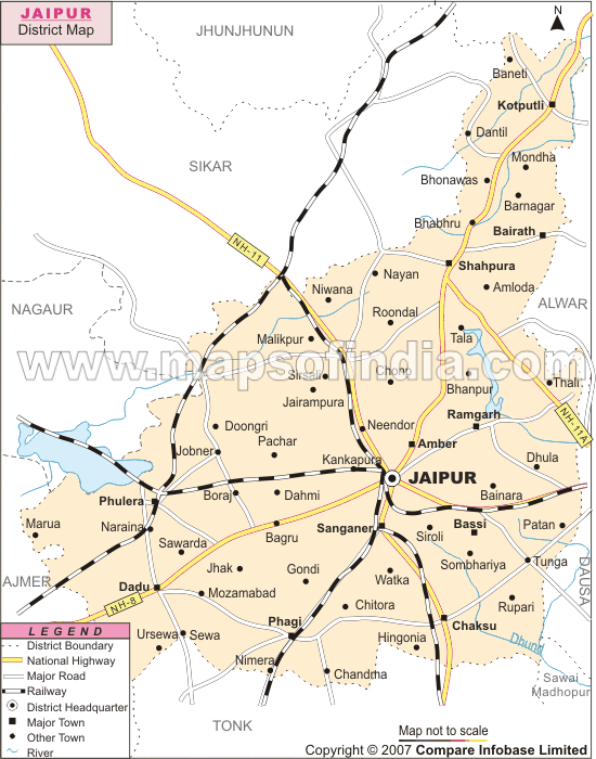 Jaipur district map