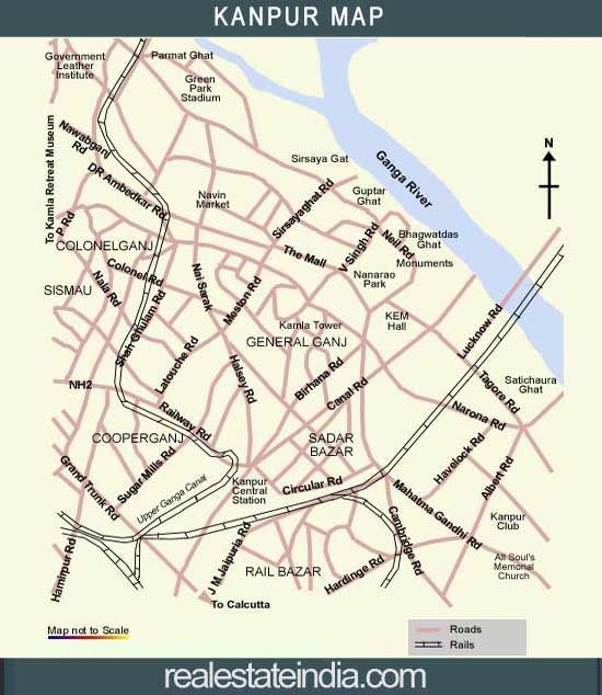Kanpur center map