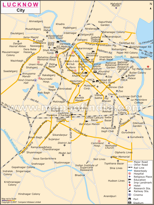 lucknow map