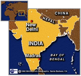 india madras map